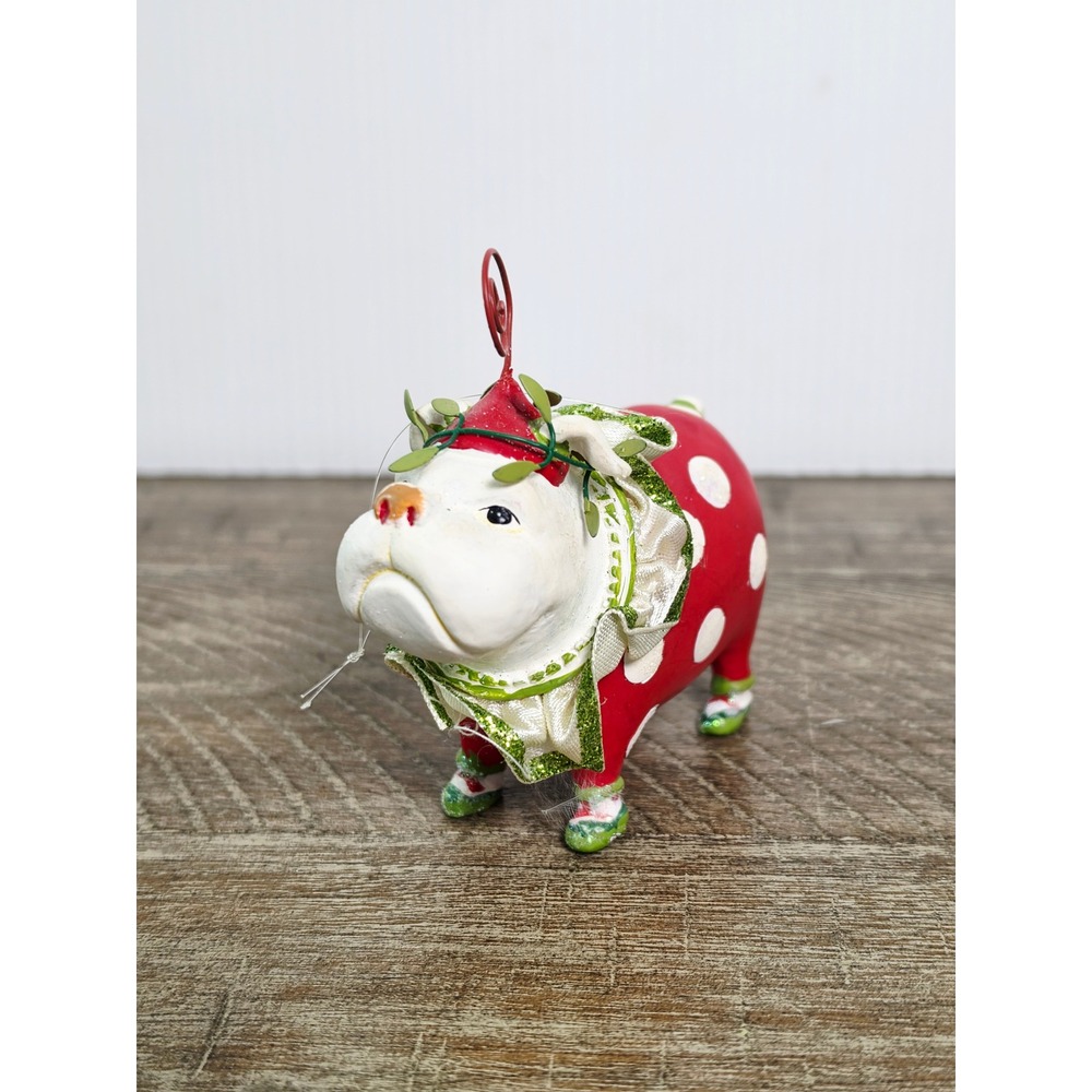 Patience Brewster Krinkles Merry Bulldog Christmas Ornament Dept 56